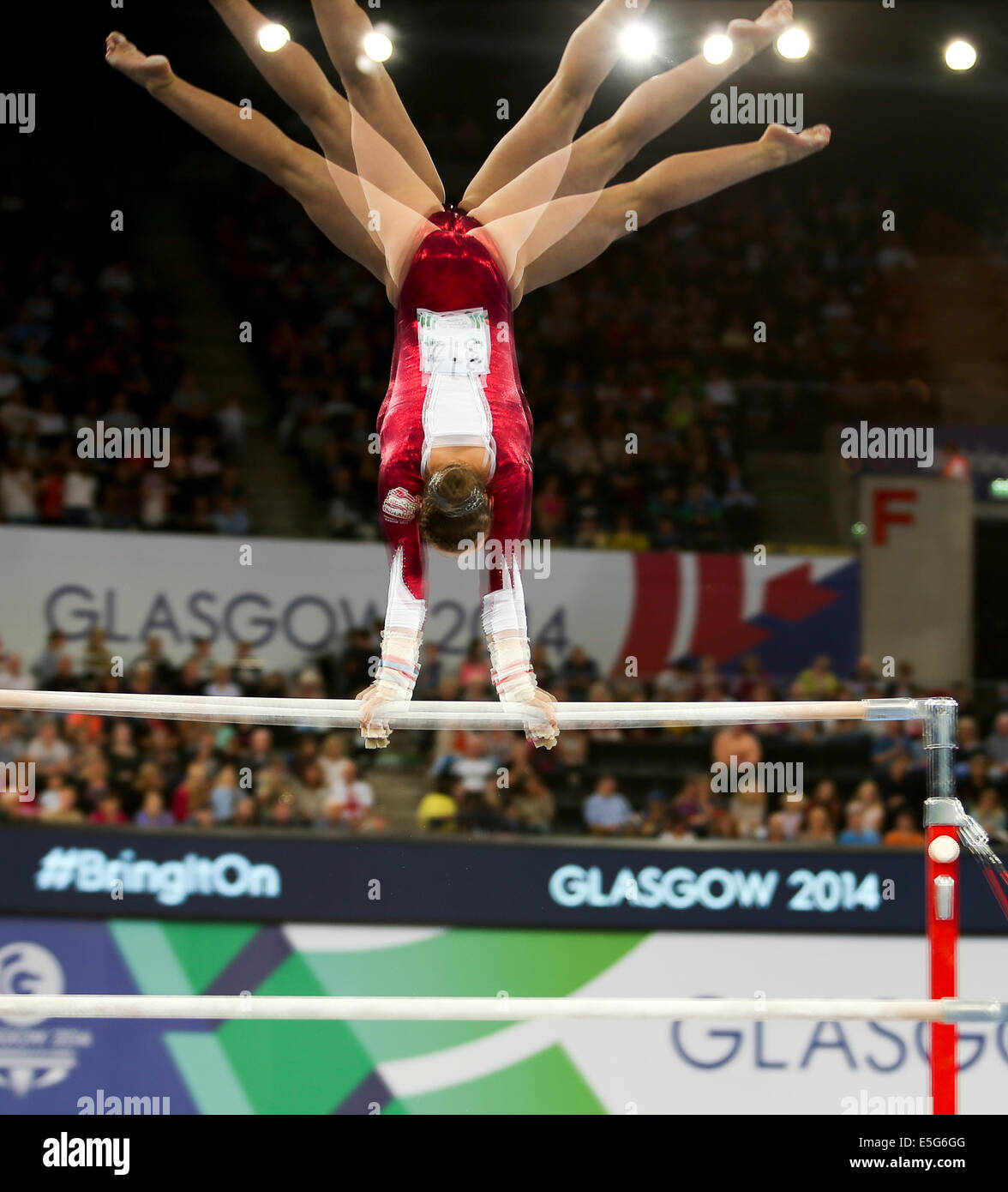 SSE Hydro Glasgow 30 sep 2014. Journée des Jeux du Commonwealth 7. Gymnastique artistique féminine Concours général finale. Credit : ALAN OLIVER/Alamy Live News Banque D'Images