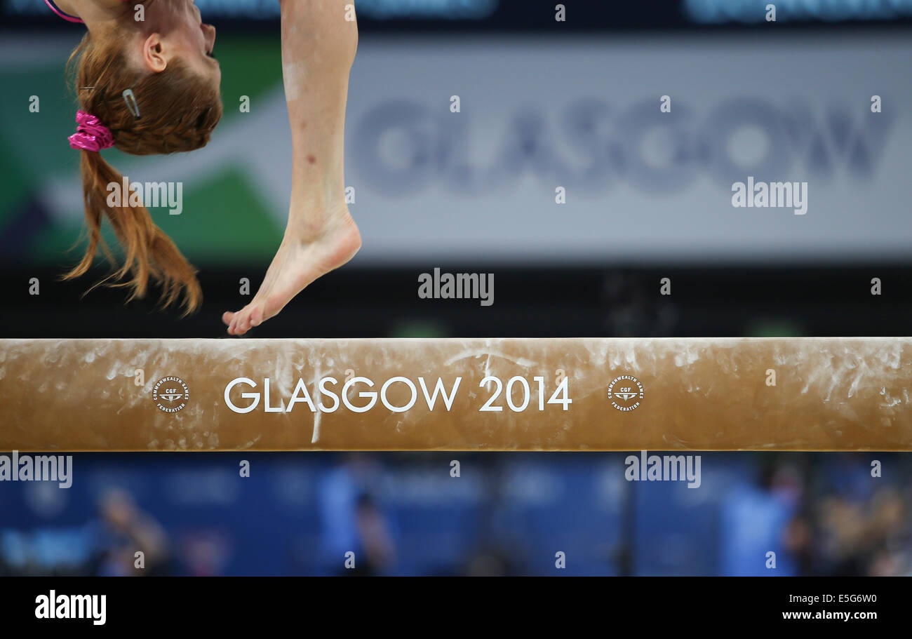SSE Hydro Glasgow 30 sep 2014. Journée des Jeux du Commonwealth 7. Gymnastique artistique féminine Concours général finale. Credit : ALAN OLIVER/Alamy Live News Banque D'Images