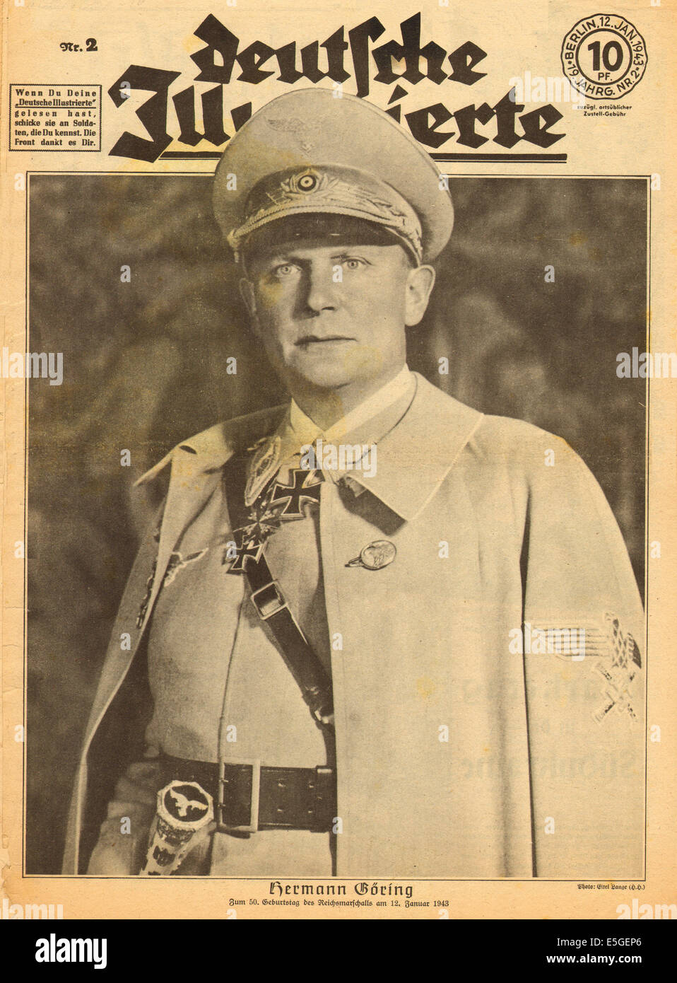 1943 Deutsche Illustrierte front page montrant le Reichsmarschall Hermann Goering Banque D'Images