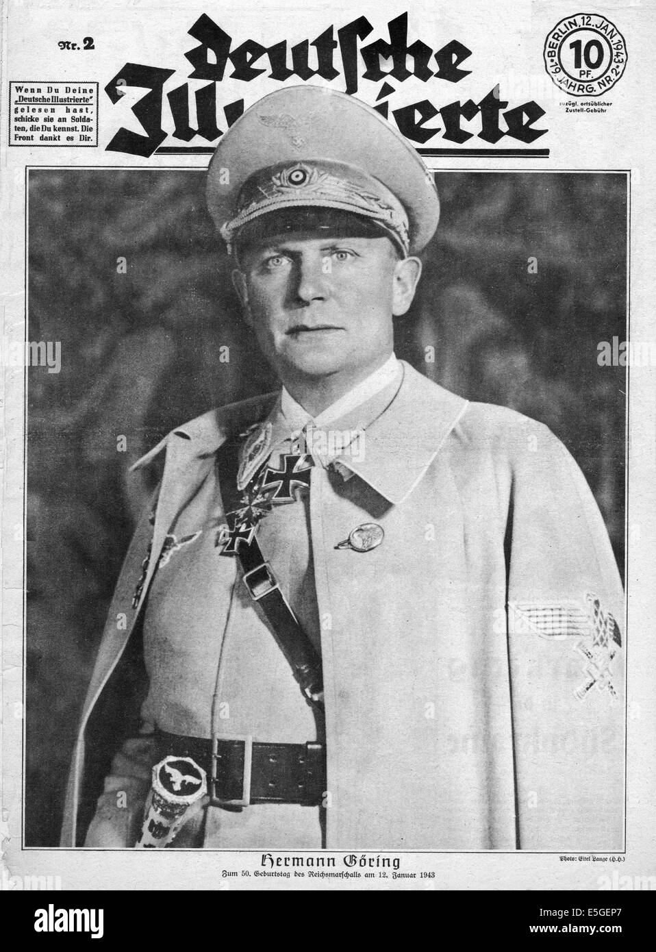 1943 Deutsche Illustrierte front page montrant le Reichsmarschall Hermann Goering Banque D'Images