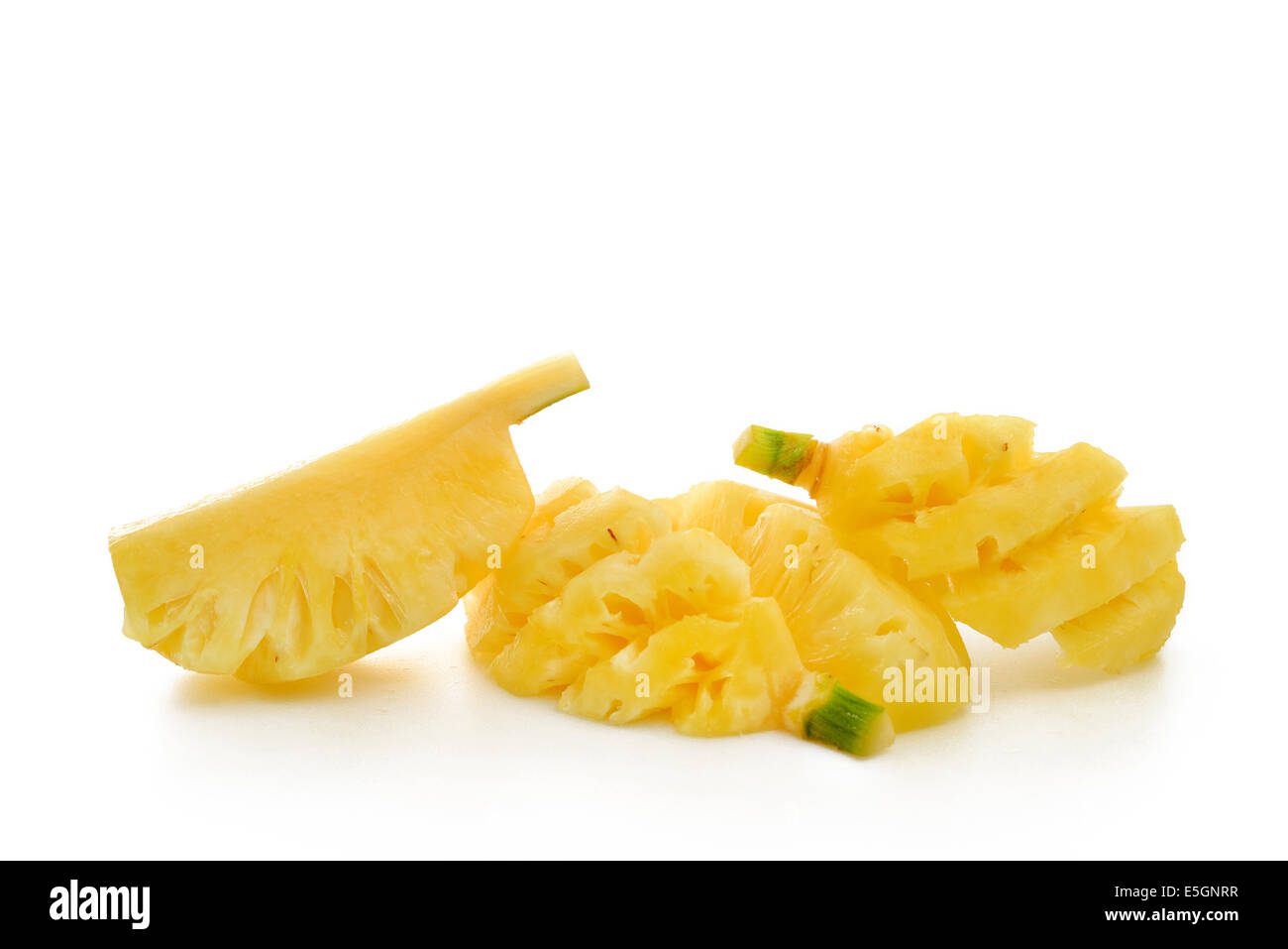 Tranche d'ananas isolated on white Banque D'Images