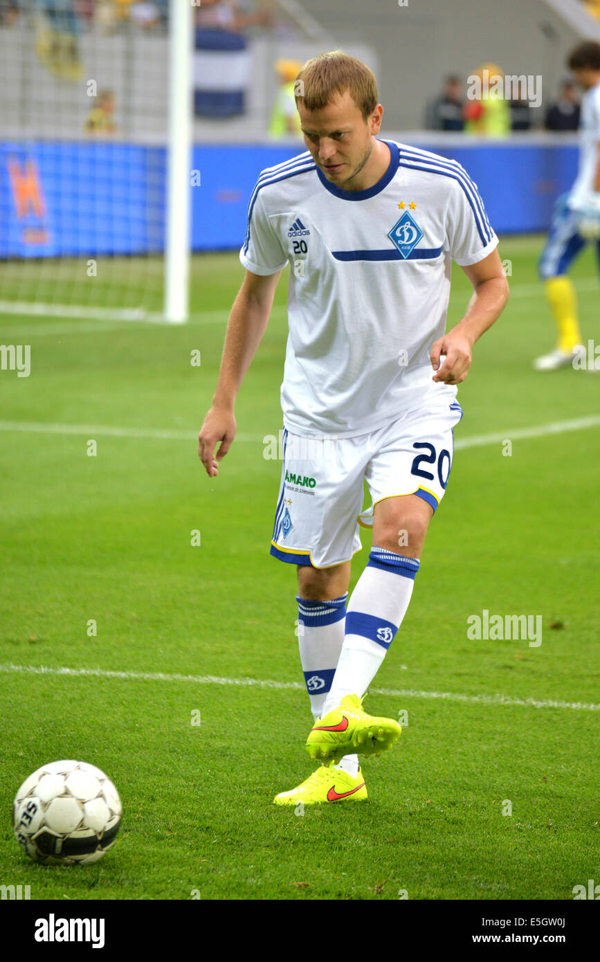 HUSIEV OLEH pendant le match entre "hakhtar entre' (Donetsk) et Dynamo (Kiev) au stade Arena Lviv. Banque D'Images