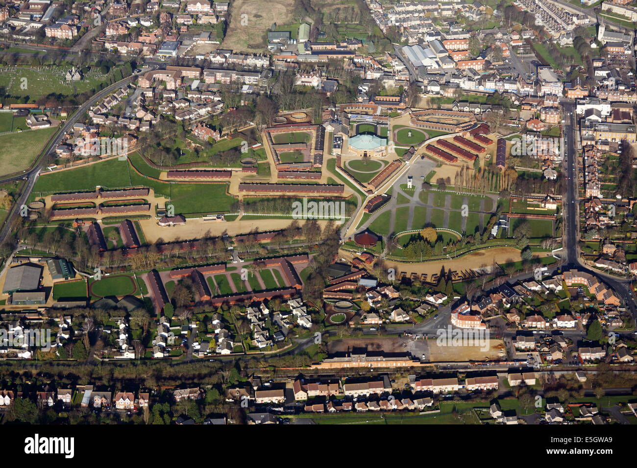 Vue aérienne de Newmarket, Suffolk Banque D'Images
