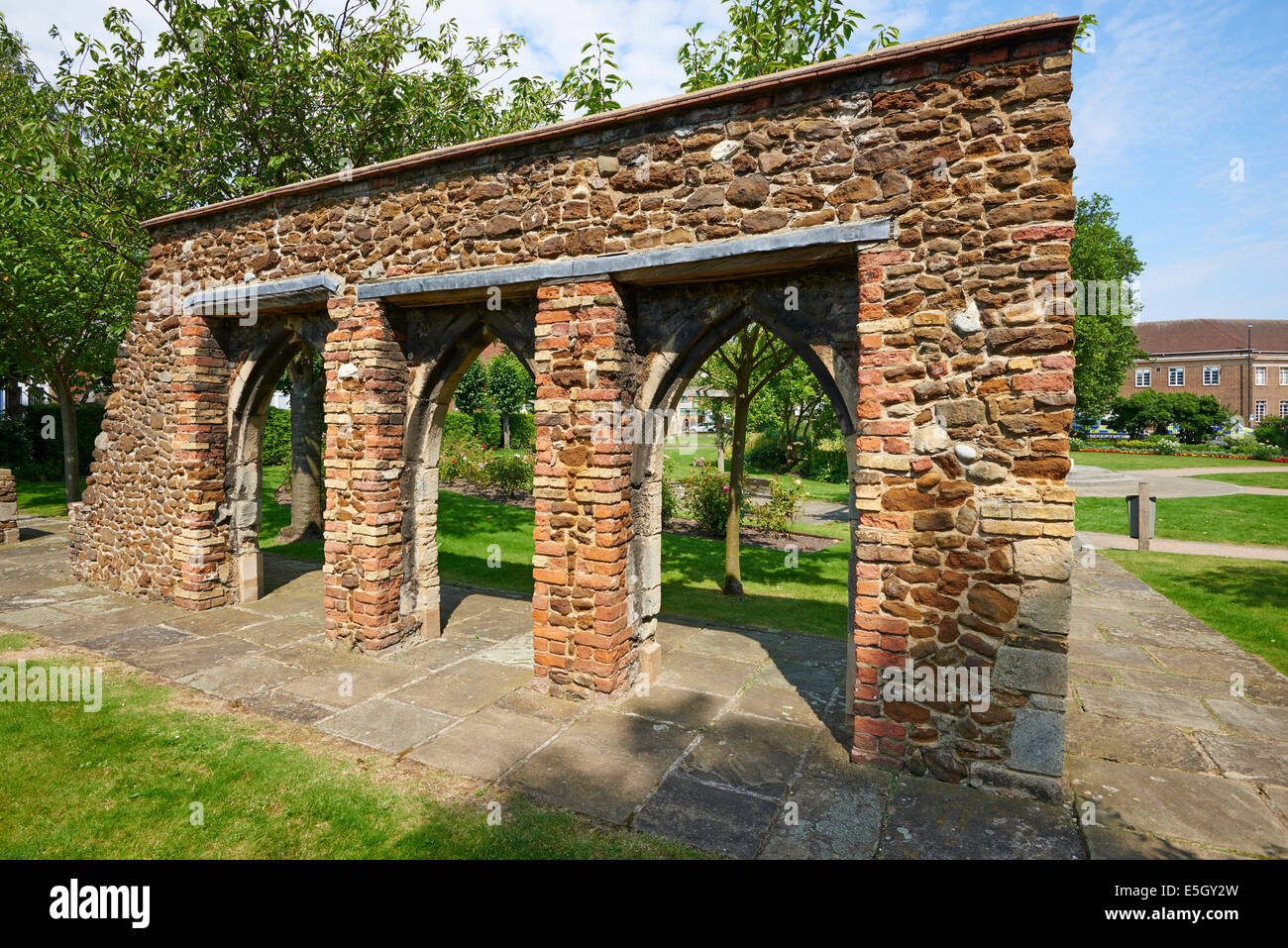Bank Lane Arches Tower Gardens King's Lynn, Norfolk UK Banque D'Images