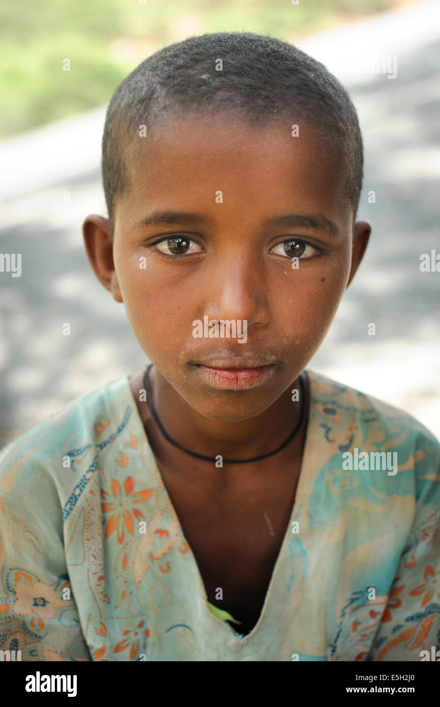 Enfants éthiopiens à partir de la région du Tigré, Septembre 2014 Banque D'Images