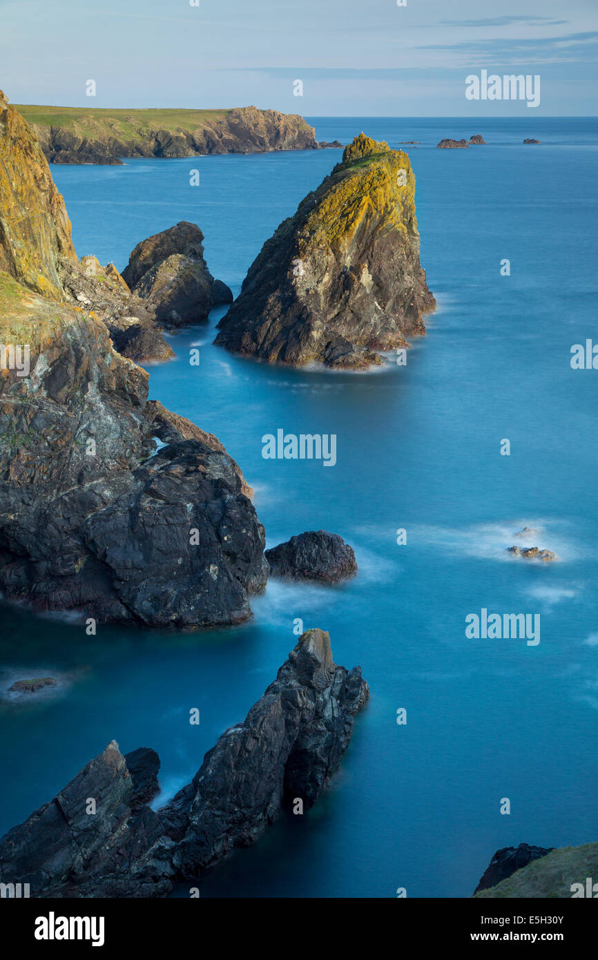 Côte Rocheuse près de cap Lizard, Cornwall, Angleterre Banque D'Images