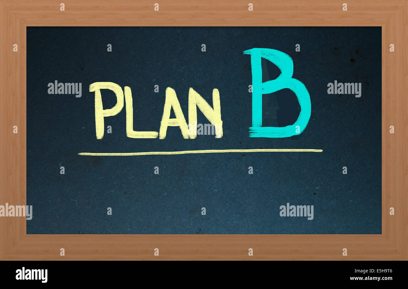 Concept de plan B Banque D'Images