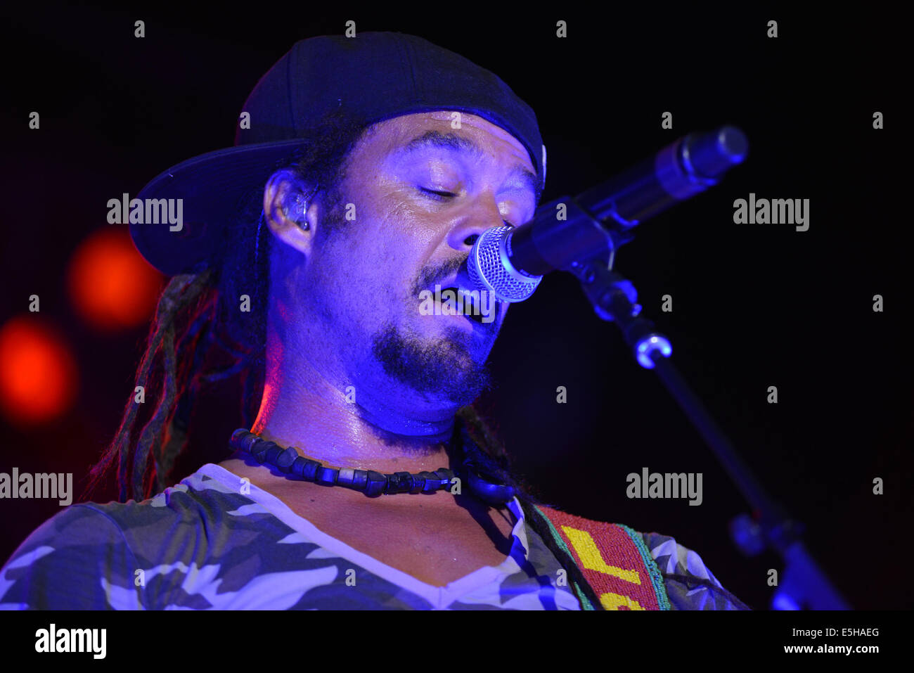 Portsmouth, Virginia, USA. 26 juillet, 2014. Soulshine apporte tour reggae, funk, fusion band MICHAEL FRANTI ET SPEARHEAD © Jeff Moore/ZUMA/ZUMAPRESS.com/Alamy fil Live News Banque D'Images