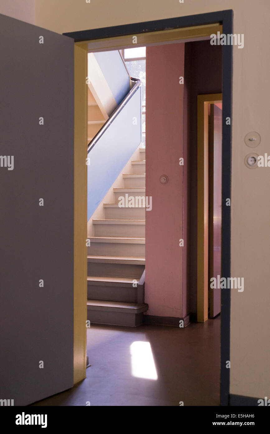 Maisons de Maître Bauhaus : cas d'escalier Banque D'Images