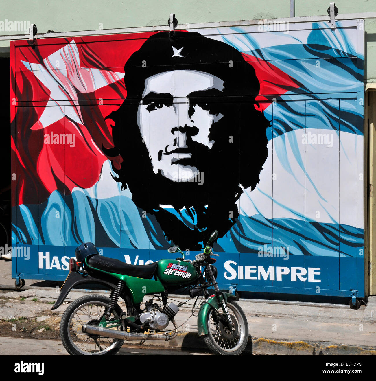 Ernesto Che Guevara fresque à Holguin Cuba. Banque D'Images