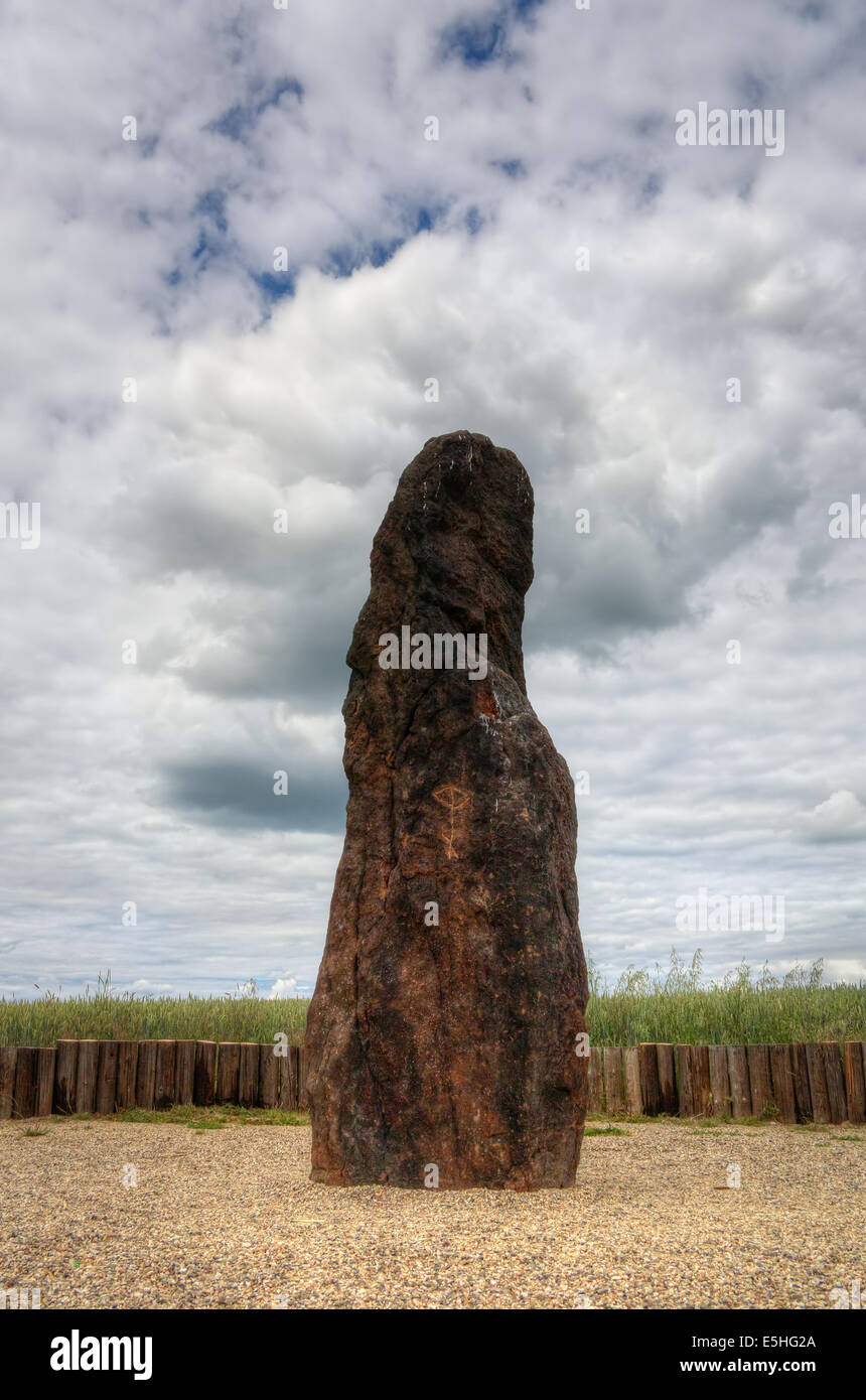 Menhir Stone Shepherd - également homme en pierre, l'homme pétrifié pétrifié ou ministre Banque D'Images