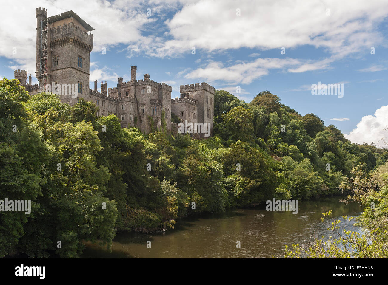 L'Irlande, le comté de Waterford, Lismore castle & Blackwater river Banque D'Images