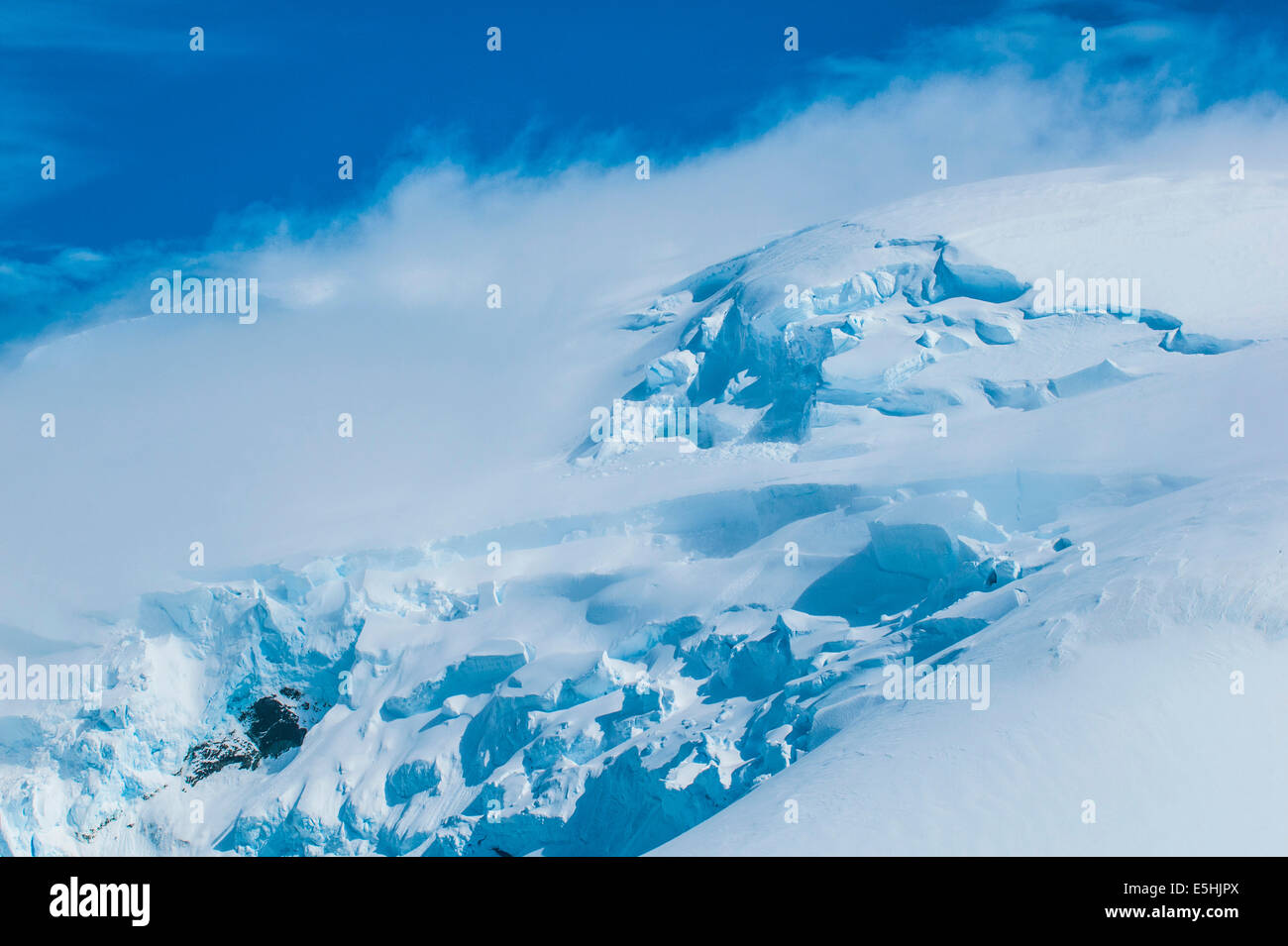 La plate-forme de glace énorme, Mikkelsen, Antarctique Banque D'Images