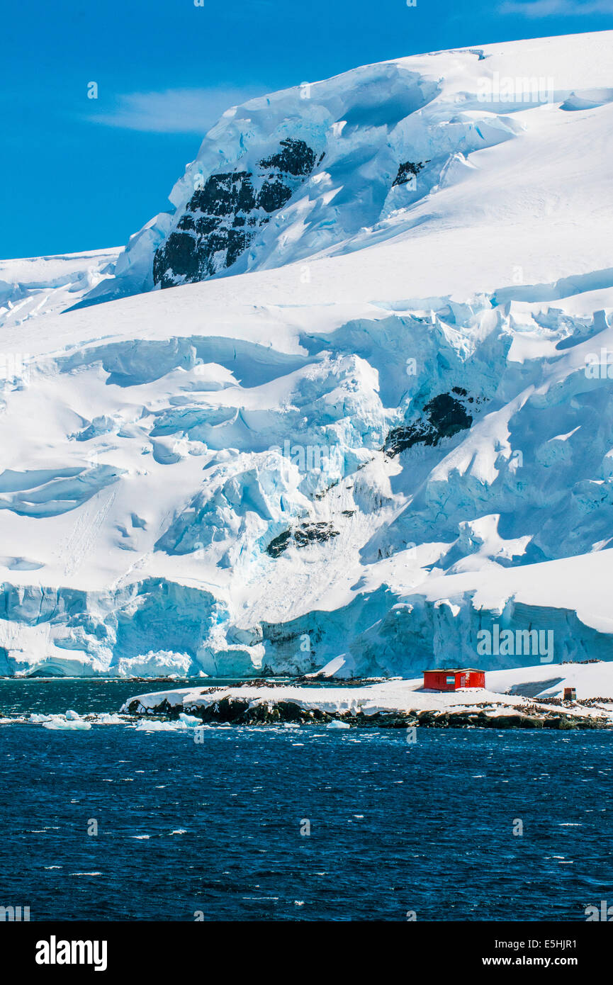 Station de recherche argentin, Mikkelsen, îles de l'Antarctique Banque D'Images