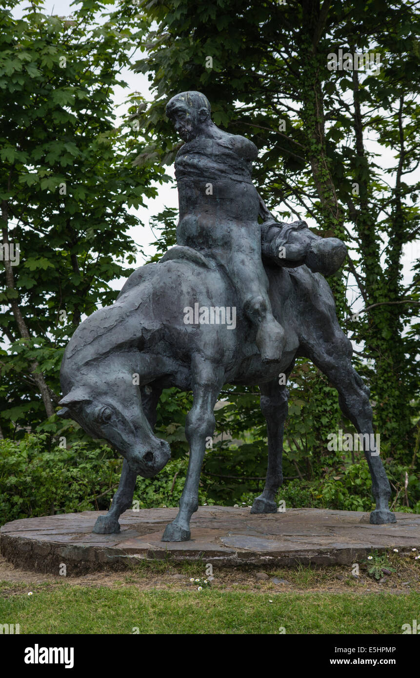 La Sculpture à deux rois, Harlech Gwynedd, au nord du Pays de Galles Banque D'Images