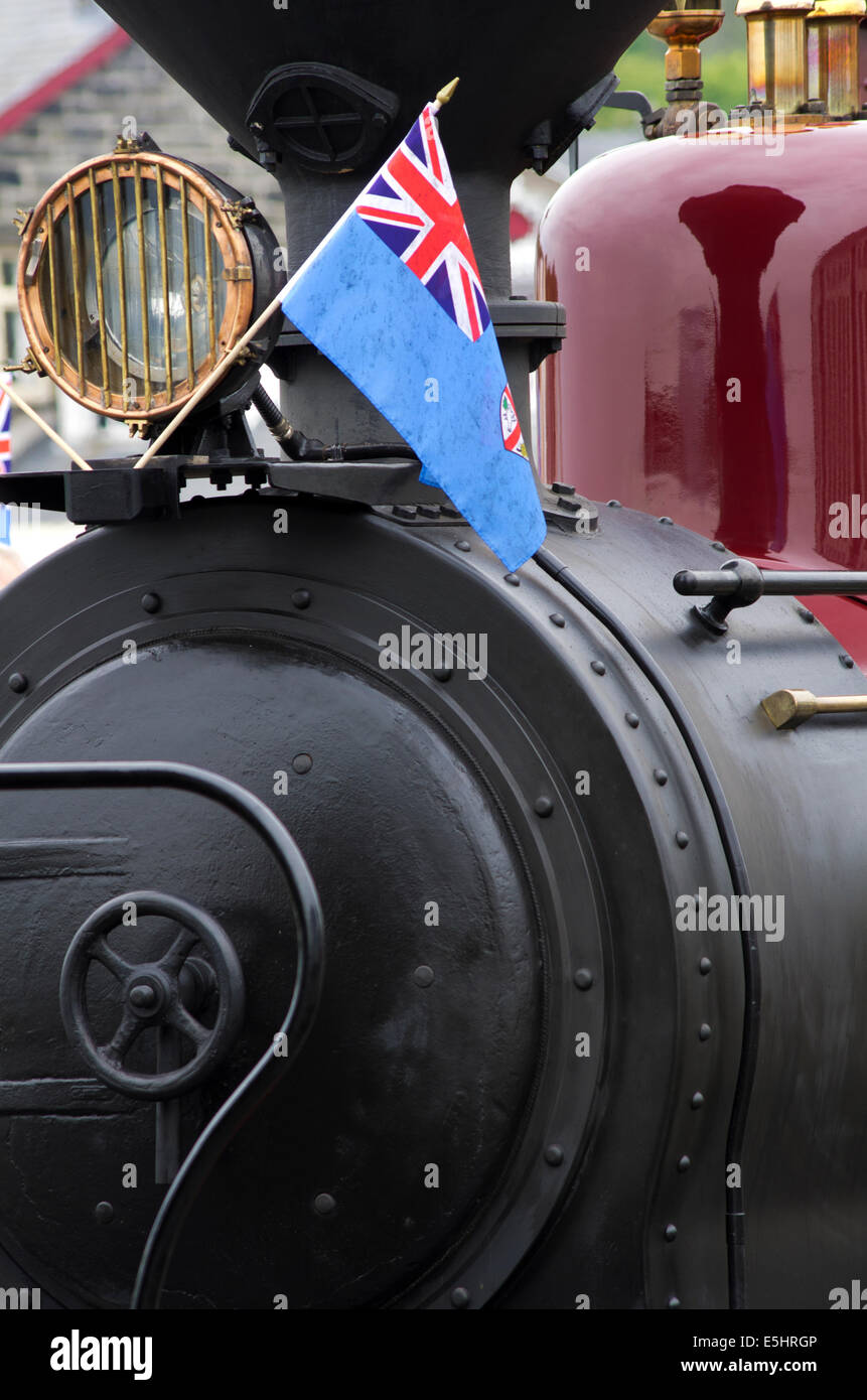 Fer Welsh Highland visiter locomotive à vapeur "Fidji" Banque D'Images