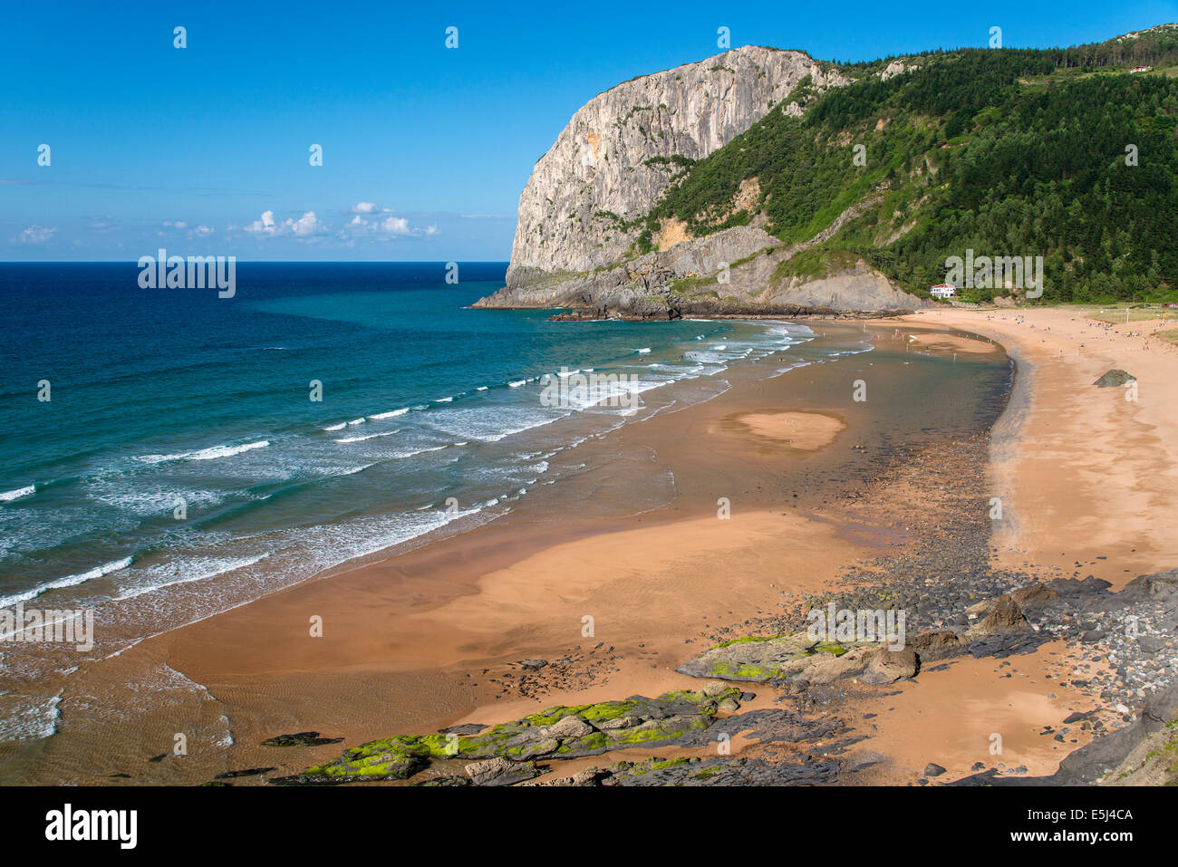 Playa de Laga, Gascogne, Pays Basque, Espagne Banque D'Images
