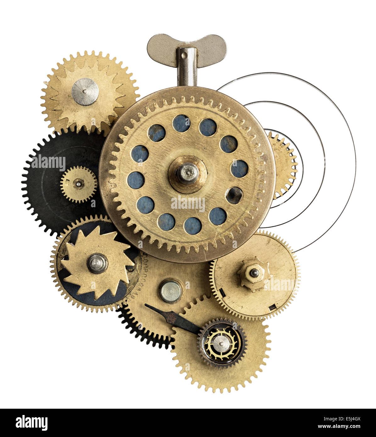 Collage métal stylisée d'une horloge. Banque D'Images