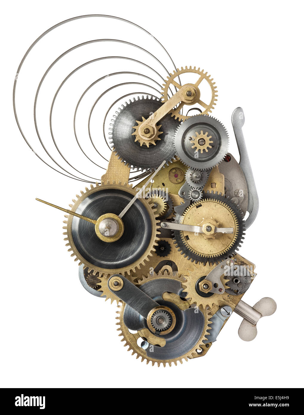 Collage métal stylisée d'une horloge. Banque D'Images