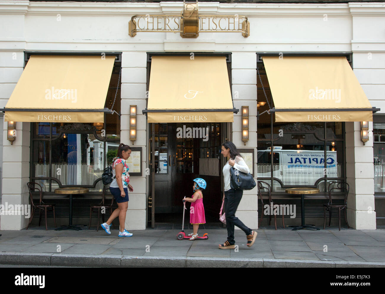 Fischer's restaurant de style viennois, Marylebone High Street, Londres Banque D'Images