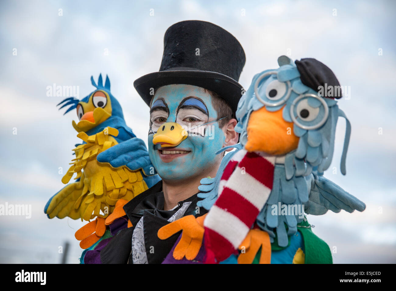Pays-bas, Maastricht, Carnaval festival. L'homme de bien fait. Portrait Banque D'Images