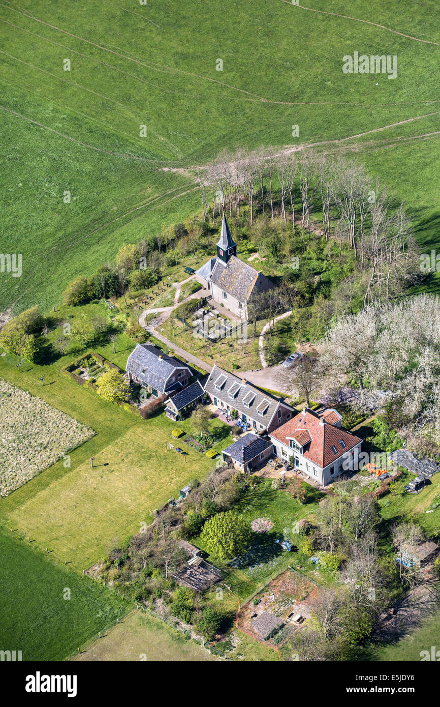 Pays-bas, Delfgauw. Centre de village. Aerial Banque D'Images