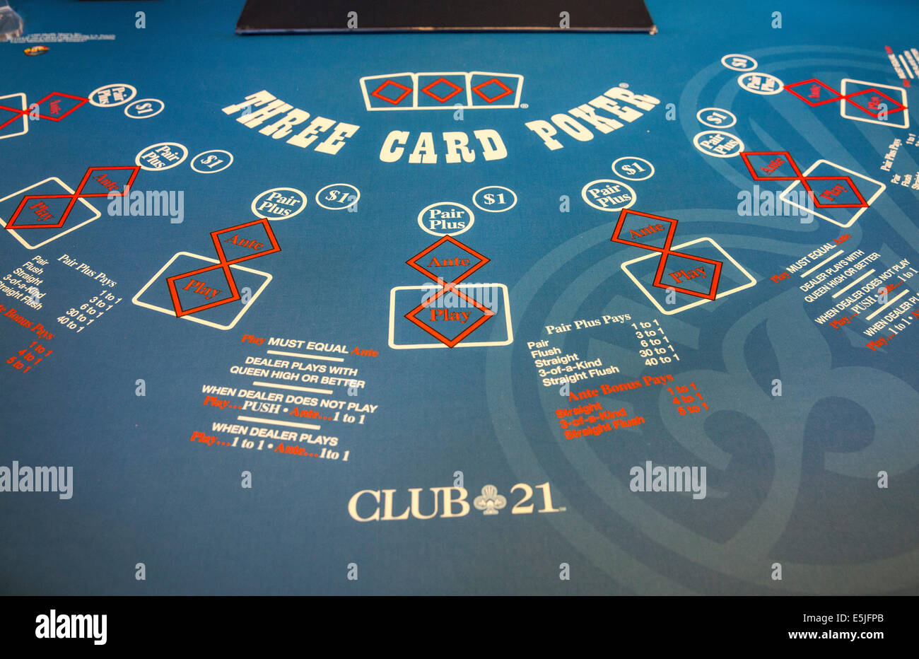 Pays-bas, Rotterdam, Casino sur le bateau de croisière MS Rotterdam. Table de Poker Banque D'Images