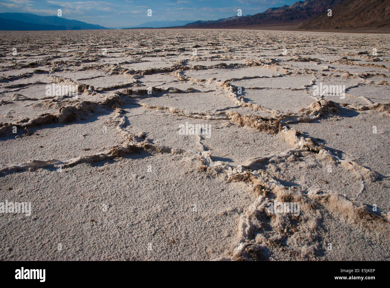 Le bassin de Badwater, Death Valley National Park, California USA Banque D'Images