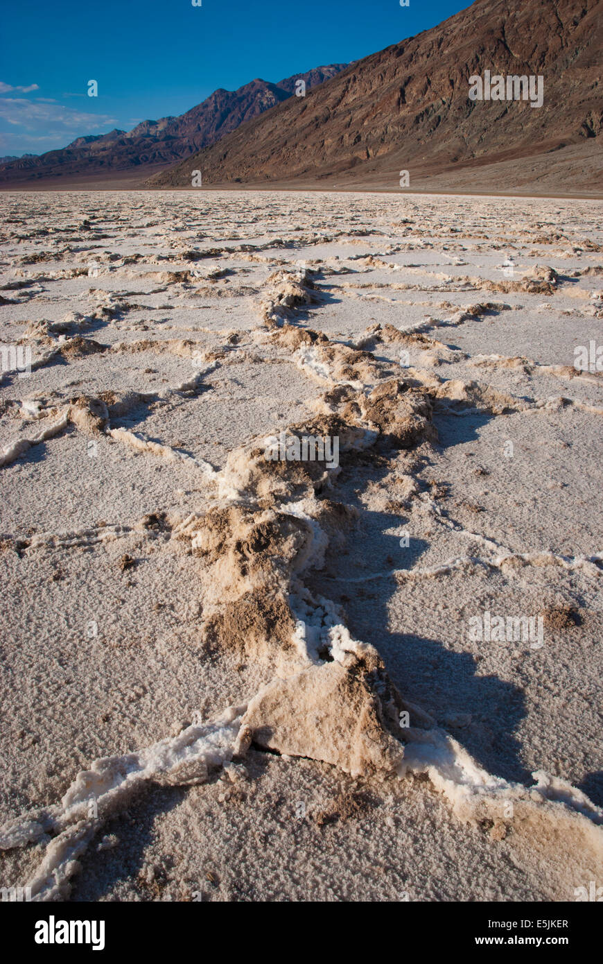 Le bassin de Badwater, Death Valley National Park, California USA Banque D'Images
