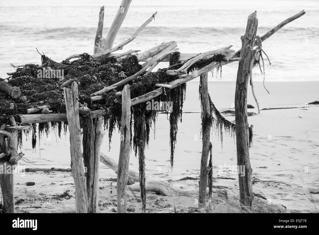 Abri de plage Banque D'Images