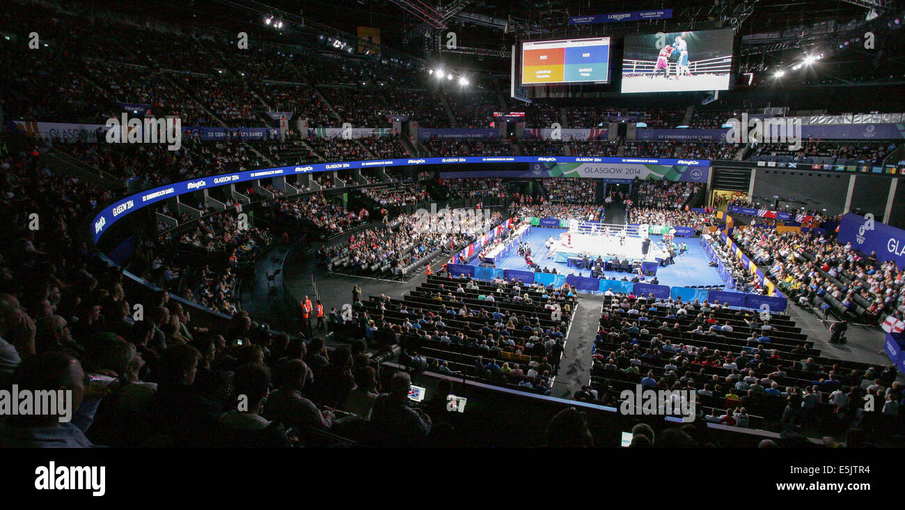 Glasgow, Ecosse. 07 août, 2014. Les Jeux du Commonwealth de Glasgow. Jour 10. SSE Hydro. Vue générale du lieu. Credit : Action Plus Sport/Alamy Live News Banque D'Images