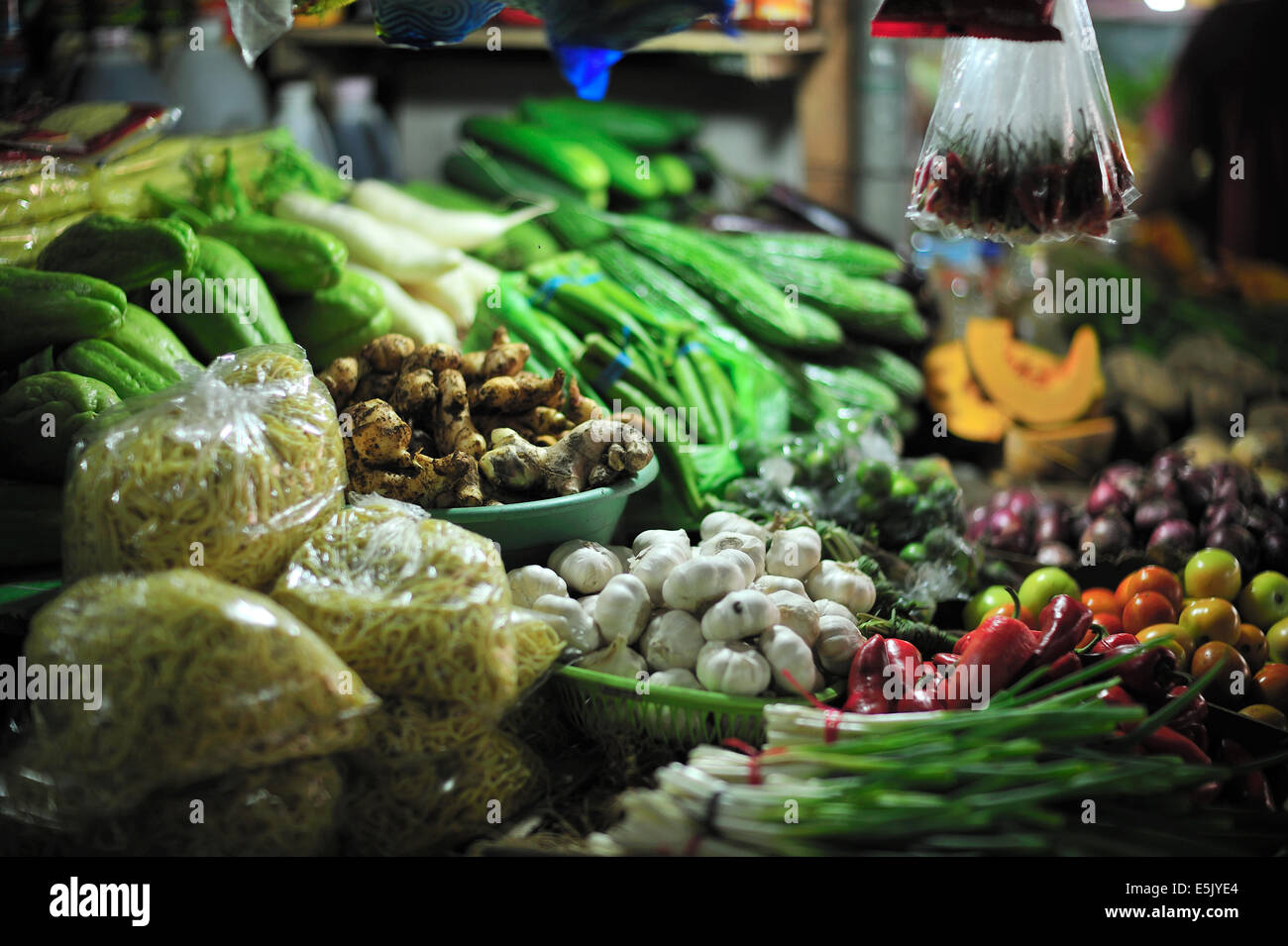 Marché de légumes frais à Lahug Cebu City aux Philippines Banque D'Images
