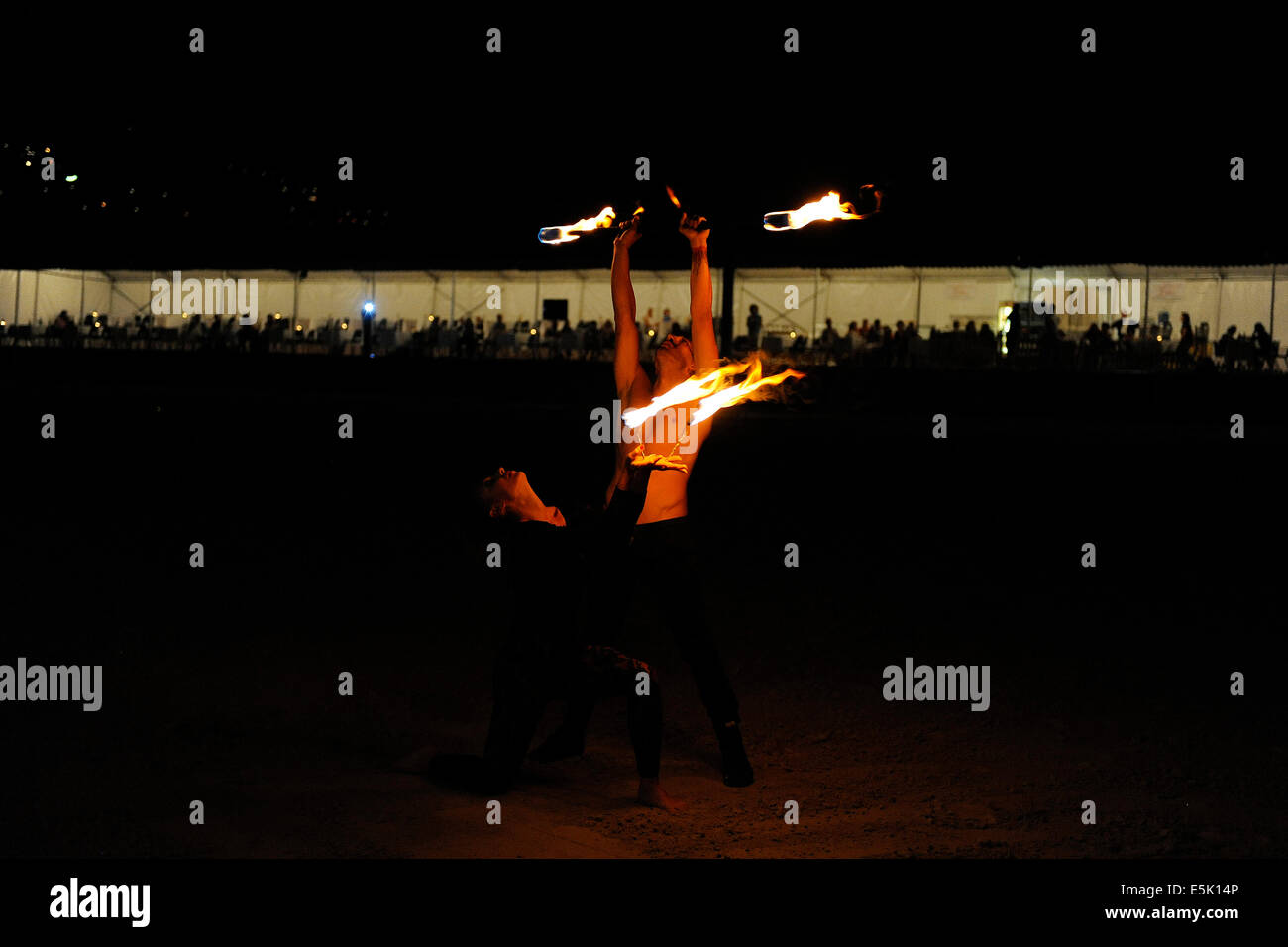 spectacle de feu Banque D'Images