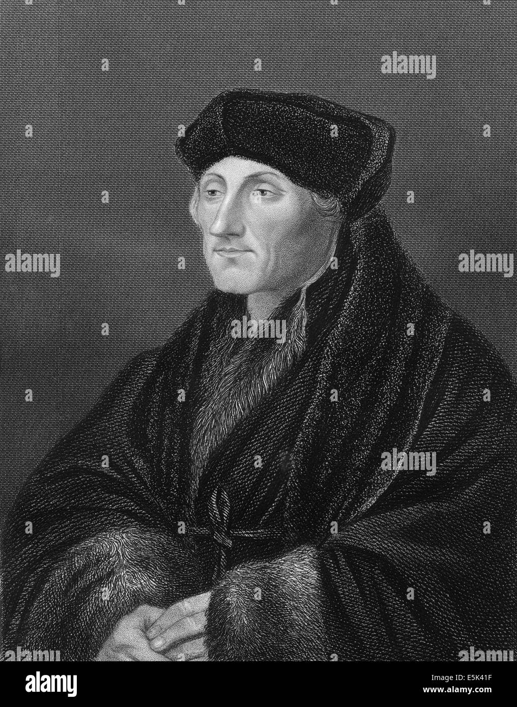 Desiderius Erasmus de Rotterdam, 1465 - 1536, d'un humaniste néerlandais, théologien, philosophe, universitaire et auteur, Banque D'Images