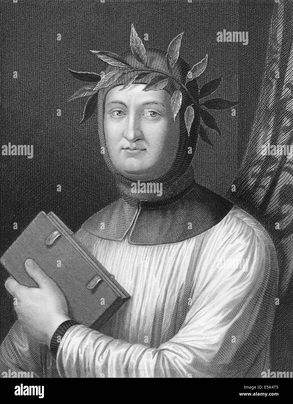 Francesco Petrarca ou Pétrarque, 1304 - 1374, un poète et historien italien, Banque D'Images
