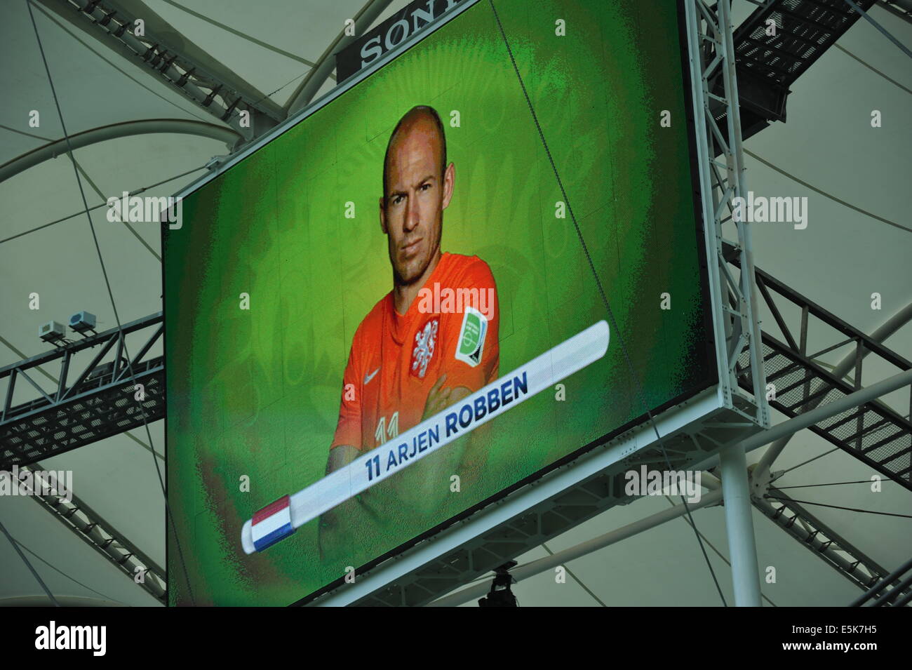 Arjen Robben, WM 2014, l'Arena Fonte Nova, Salvador da Bahia, Brésil Banque D'Images