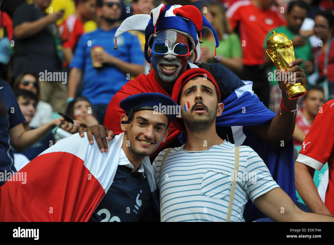 Coupe du monde de la FIFA 2014, supporters français, Brésil Banque D'Images