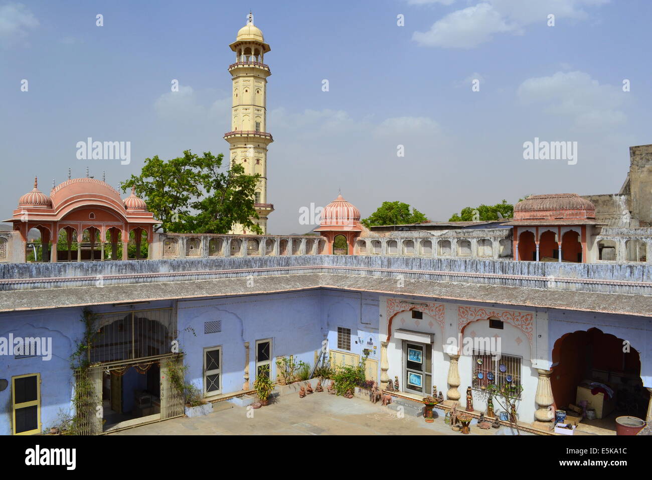 À l'intérieur d'un temple de Krishna. La ville rose, Jaipur Banque D'Images