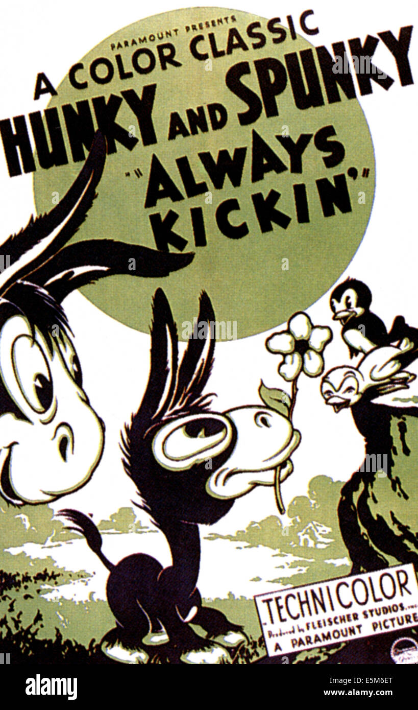 KICKIN' TOUJOURS Hunky, et l'audacieuse caricature, 1939 Banque D'Images