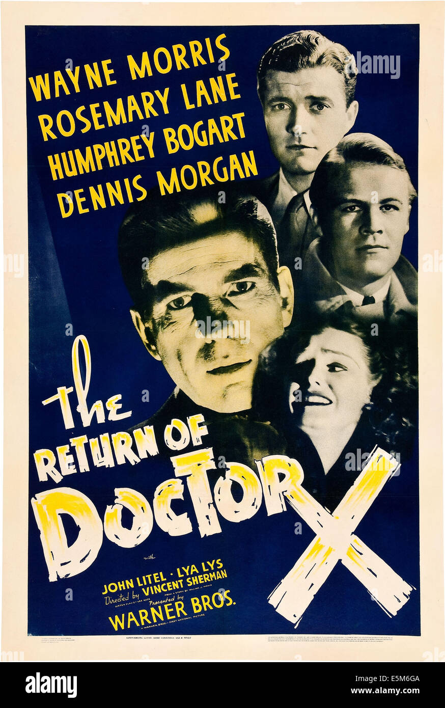 Le RETOUR DU DOCTEUR X, Humphrey Bogart, Wayne Morris, Dennis Morgan, Rosemary Lane, 1939 Banque D'Images