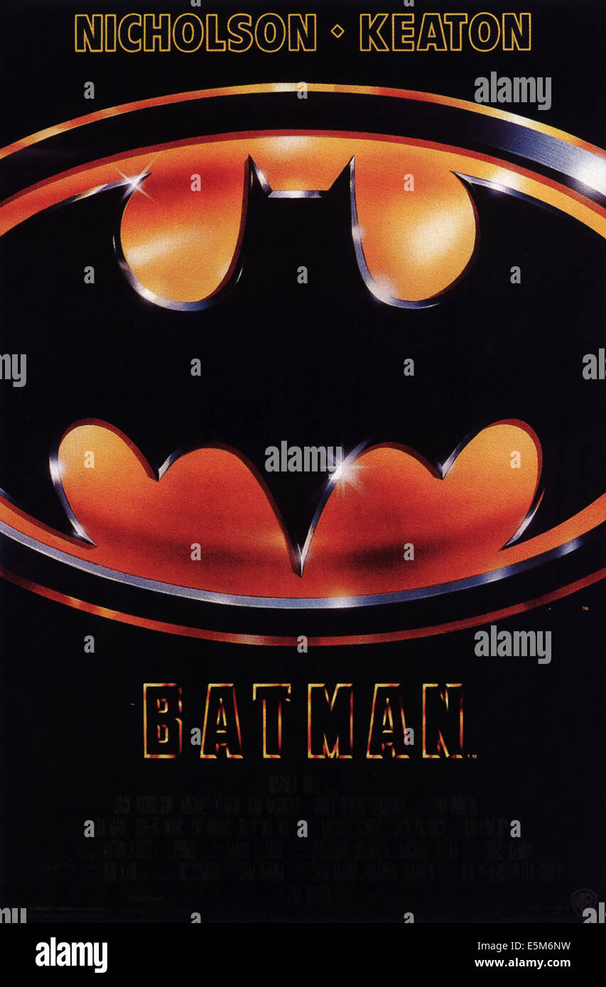 L'affiche de Batman, 1989 Banque D'Images