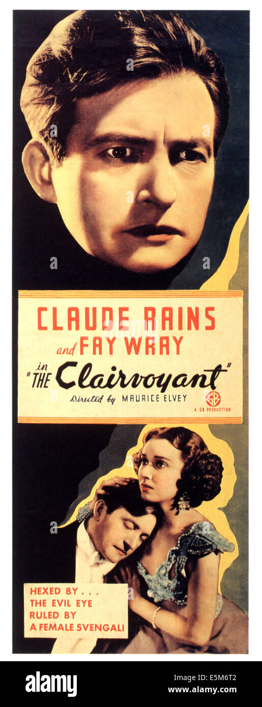 Le clairvoyant, (alias le mauvais esprit), Claude Rains, Fay Wray, 1934 Banque D'Images