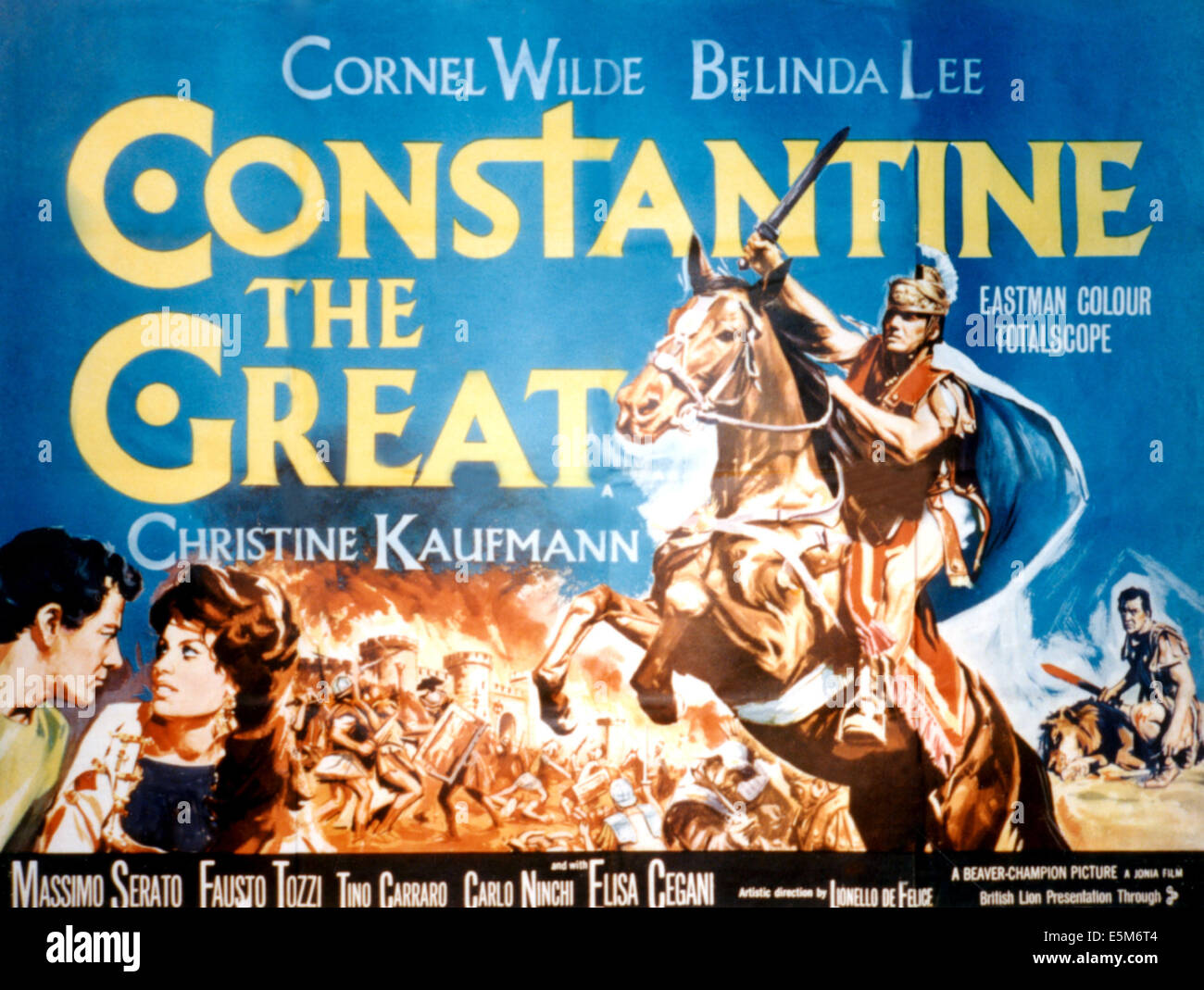 Constantin ET LA CROIX (aka Constantin le Grand), Cornel Wilde, Belinda Lee, 1962 Banque D'Images