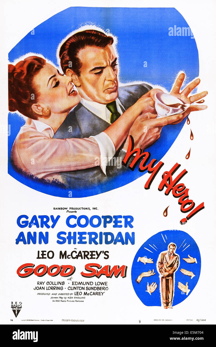 Bon, SAM-nous poster art, de gauche : Ann Sheridan, Gary Cooper, 1948 Banque D'Images