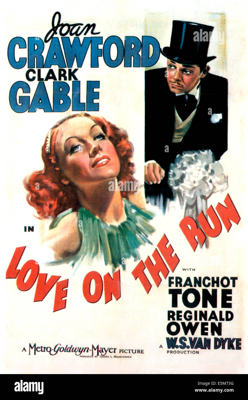 L'AMOUR EN FUITE, Joan Crawford, Clark Gable, 1936 Banque D'Images