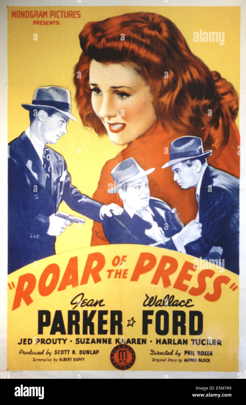 Rugissement DE LA PRESSE, Jean Parker, Wallace Ford, 1941 Banque D'Images
