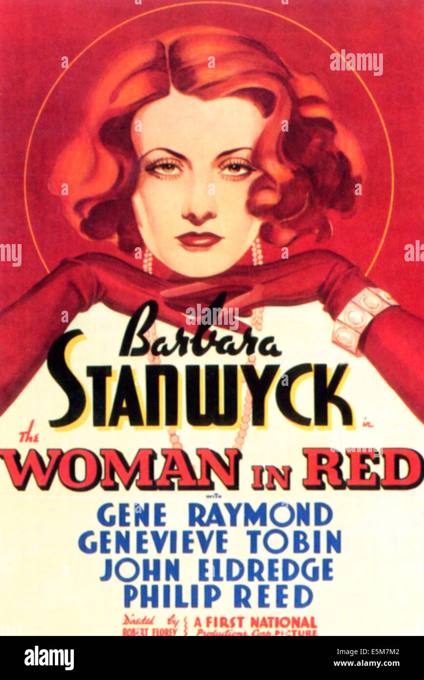 La FEMME EN ROUGE, Barbara Stanwyck, 1935 Banque D'Images