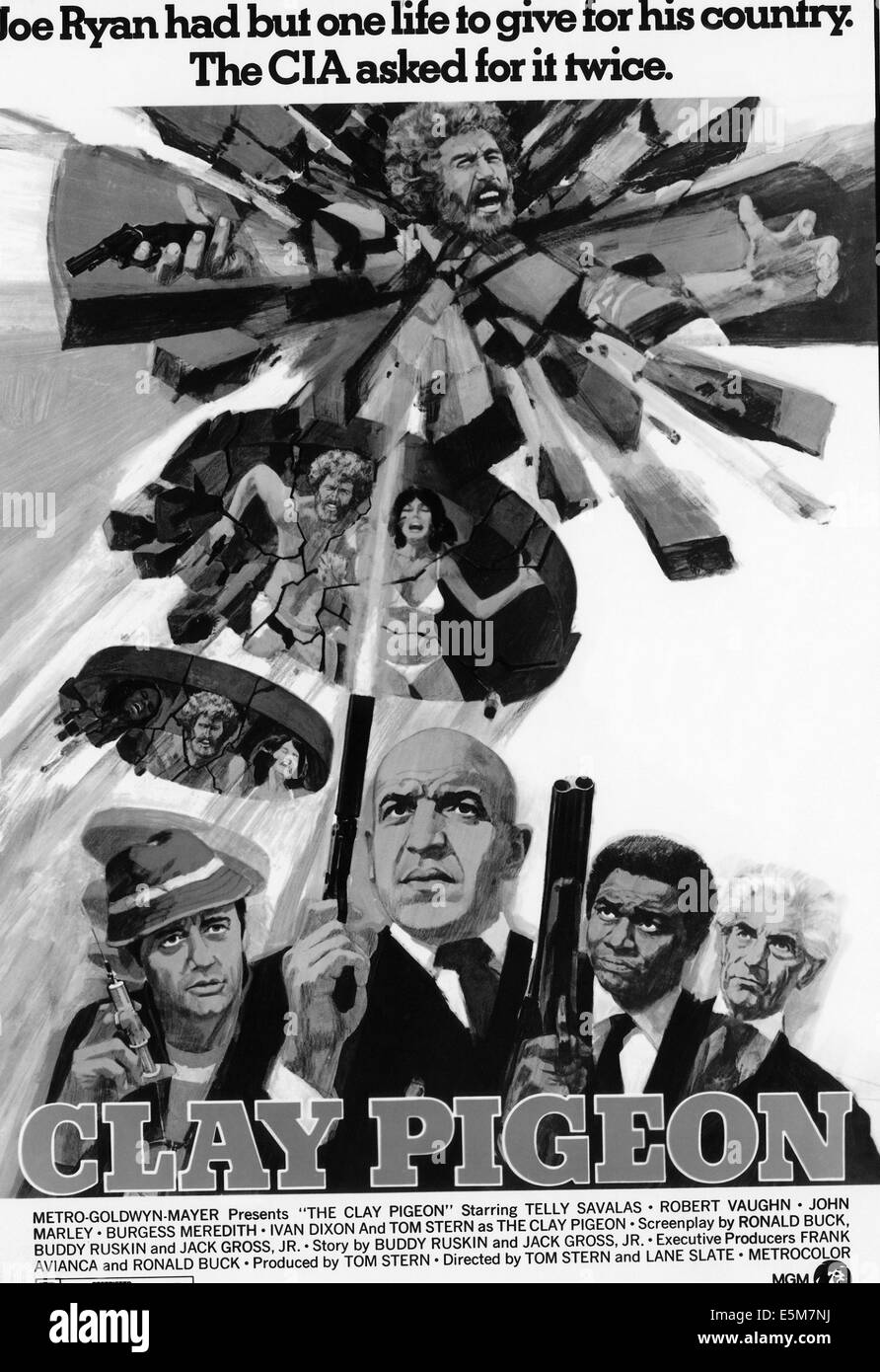 Le tir au pigeon d'argile, Tom Stern, (en haut), Robert Vaughn, Telly Savalas, Ivan Dixon, John Marley, 1971 Banque D'Images