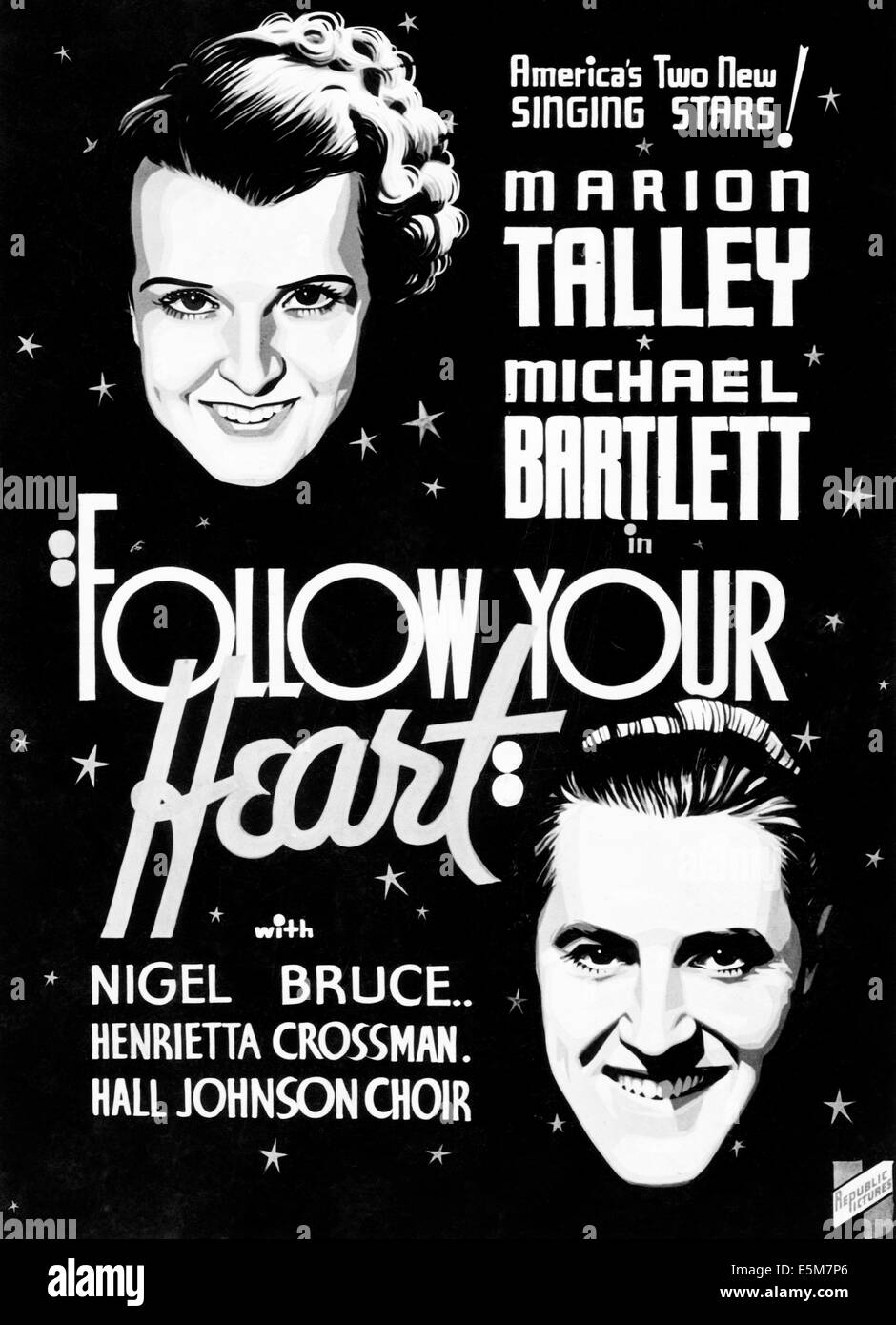 Suivez votre coeur, Marion Talley (haut), Michael Bartlett, 1936 Banque D'Images