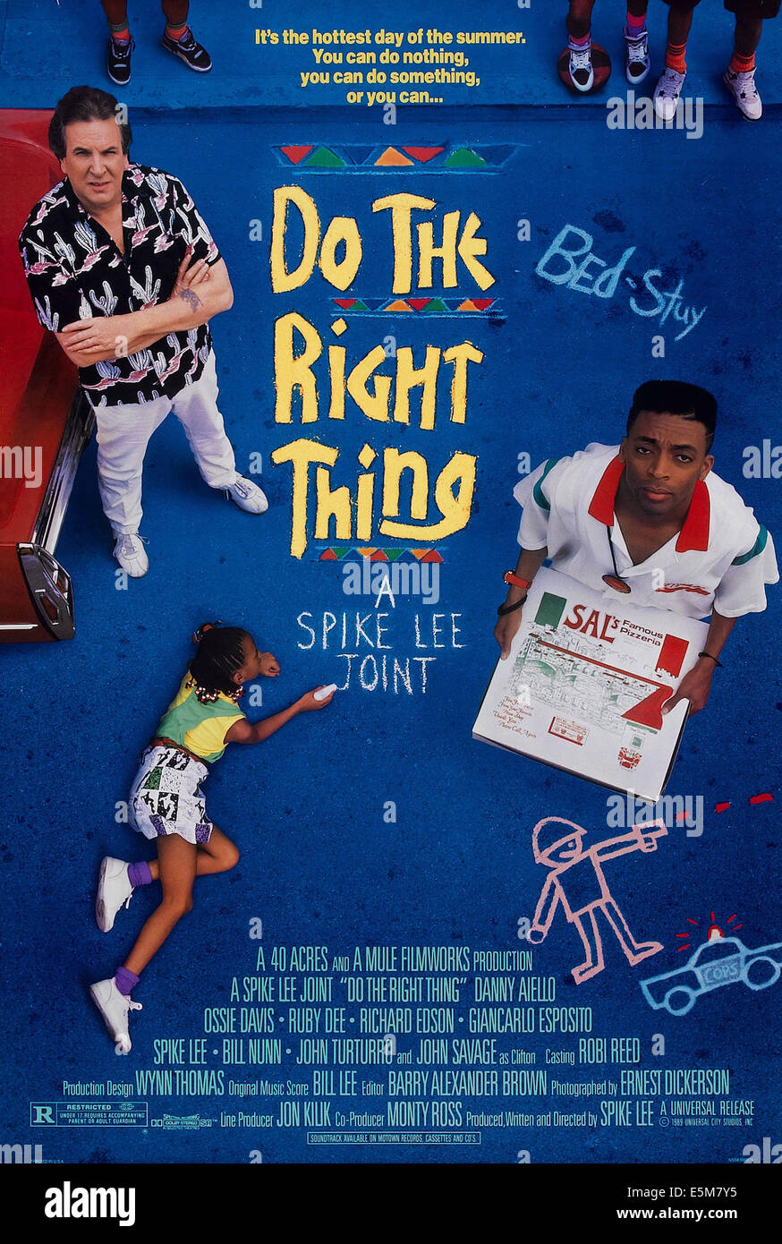 Faire la bonne chose, de nous poster art, à partir du haut : Danny Aiello, Spike Lee, 1989, © Universal / Courtesy : Everett Collection Banque D'Images